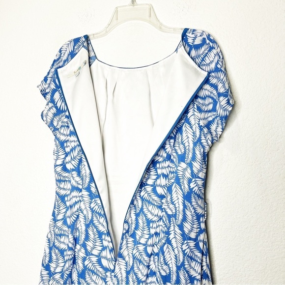 Boden Leaf Print Easy Day Dress 12L Long - Picture 9 of 14